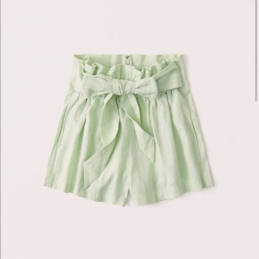Abercrombie & Fitch Linen Blend Pull On Shorts